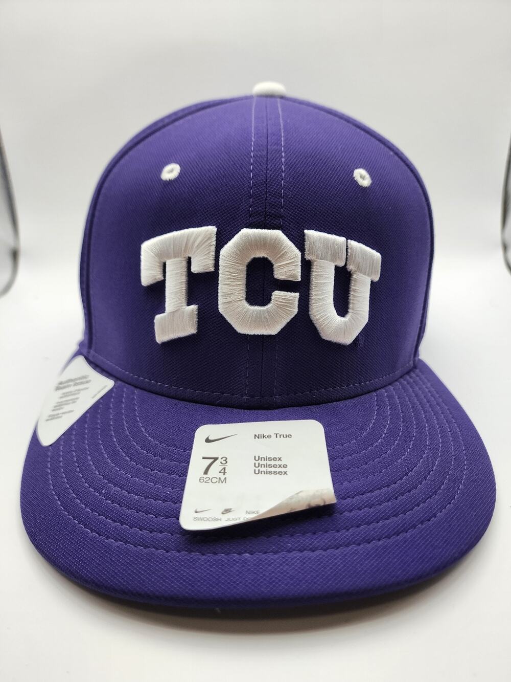 TCU Nike True Dri-fit Perforated Hat Cap Size 7 3/4 58cm Purple Horned Frogs